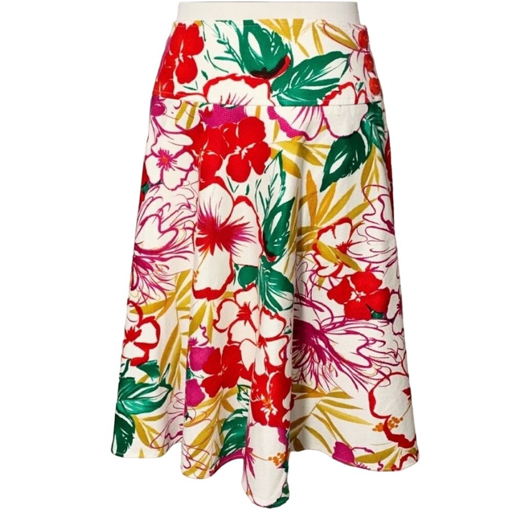 Neiman Marcus Vintage Bright Floral Full Skirt Sz 8